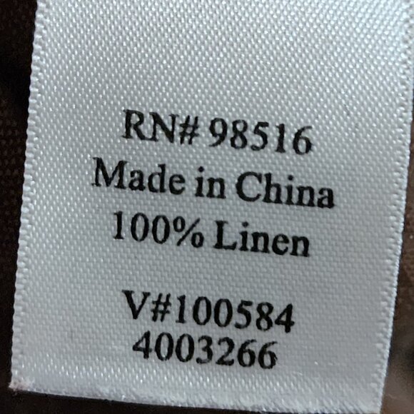 Coldwater Creek Brown 100% Linen Drawstring Baggy Capri - Picture 7 of 7